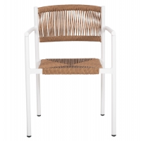 ΠΟΛΥΘΡΟΝΑ ΑΛΟΥΜΙΝΙΟΥ STER HM5786.11 ΛΕΥΚΗ-ΣΥΝΘ.RATTAN ΜΠΕΖ 55,5x53x78Υεκ.