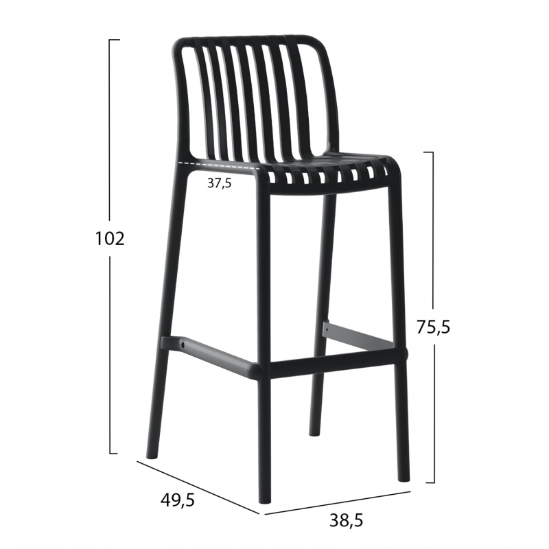 ΣΚΑΜΠΟ BAR ΠΟΛΥΠΡΟΠΥΛΕΝΙΟΥ CONVEE HM6098.02 ΜΑΥΡΟ 38,5x49,5x102Υεκ. ΣΚΑΜΠΟ BAR ΠΟΛΥΠΡΟΠΥΛΕΝΙΟΥ CONVEE HM6098.02 ΜΑΥΡΟ 38,5x49,5x102Υεκ.