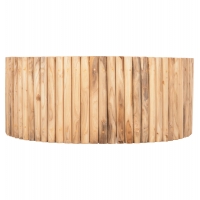 ΤΡΑΠΕΖΙ ΣΑΛΟΝΙΟΥ ΣΤΡΟΓΓΥΛΟ COOTER HM9862 ΚΛΑΔΙΑ TEAK-ΦΥΣΙΚΟ Φ100x40Υεκ.