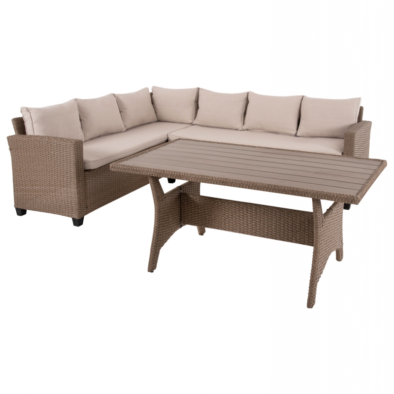 ΣΕΤ ΣΑΛΟΝΙ ΓΩΝΙΑ & ΤΡΑΠΕΖΙ CARSON HM6078.02 ΜΟΚΑ ΣΥΝΘ.RATTAN-ΜΑΞΙΛΑΡΙΑ