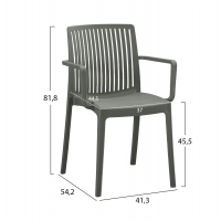 ΠΟΛΥΘΡΟΝΑ ΠΟΛΥΠΡΟΠΥΛΕΝΙΟΥ IDA HM6127.04 DARK OLIVE 53x50x82Υεκ.