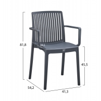 ΠΟΛΥΘΡΟΝΑ ΠΟΛΥΠΡΟΠΥΛΕΝΙΟΥ IDA HM6127.03 ΓΚΡΙ 53x50x82Υεκ.