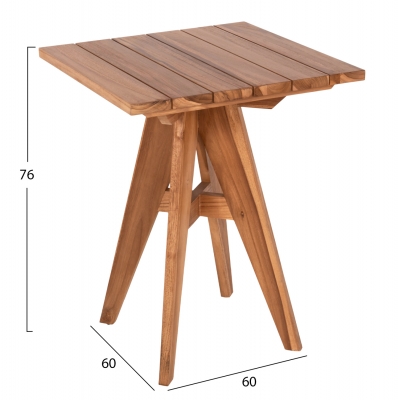 ΤΡΑΠΕΖΙ ΤΕΤΡΑΓΩΝΟ LEO HM9860.11 ΜΑΣΙΦ ΞΥΛΟ ΤΕΑΚ 60x60x75Υεκ. ΤΡΑΠΕΖΙ ΤΕΤΡΑΓΩΝΟ LEO HM9860.11 ΜΑΣΙΦ ΞΥΛΟ ΤΕΑΚ 60x60x75Υεκ.