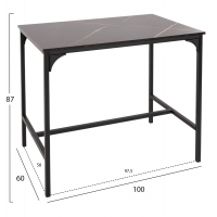 ΣΕΤ ΤΡΑΠΕΖΑΡΙΑ ΜΠΑΡ 5ΤΜΧ BOXY HM9882.13 ΜΑΥΡΟ ΜΕΤΑΛΛΟ-ΜΕΛΑΜΙΝΗ ΜΑΥΡΟ ΜΑΡΜΑΡΟ