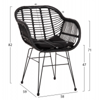 ΠΟΛΥΘΡΟΝΑ ΜΕ ΜΑΞΙΛΑΡΙ ΜΕΤΑΛΛΙΚΗ ALLEGRA HM5450.32 ΜΕ WICKER ΜΑΥΡΟ 58x59x82Υεκ. ΠΟΛΥΘΡΟΝΑ ΜΕ ΜΑΞΙΛΑΡΙ ΜΕΤΑΛΛΙΚΗ ALLEGRA HM5450.32 ΜΕ WICKER ΜΑΥΡΟ 58x59x82Υεκ.