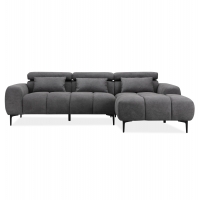ΚΑΝΑΠΕΣ ΔΕΞΙΑ ΓΩΝΙΑ DIVYA HM3267.02R ΣΥΝΘ.SUEDE ΓΚΡΙ 264x175x99Υεκ.