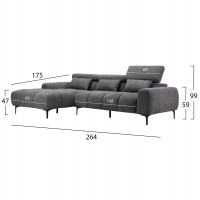ΚΑΝΑΠΕΣ ΑΡΙΣΤΕΡΗ ΓΩΝΙΑ DIVYA HM3267.02L ΣΥΝΘ.SUEDE ΓΚΡΙ 264x175x99Υεκ. ΚΑΝΑΠΕΣ ΑΡΙΣΤΕΡΗ ΓΩΝΙΑ DIVYA HM3267.02L ΣΥΝΘ.SUEDE ΓΚΡΙ 264x175x99Υεκ.