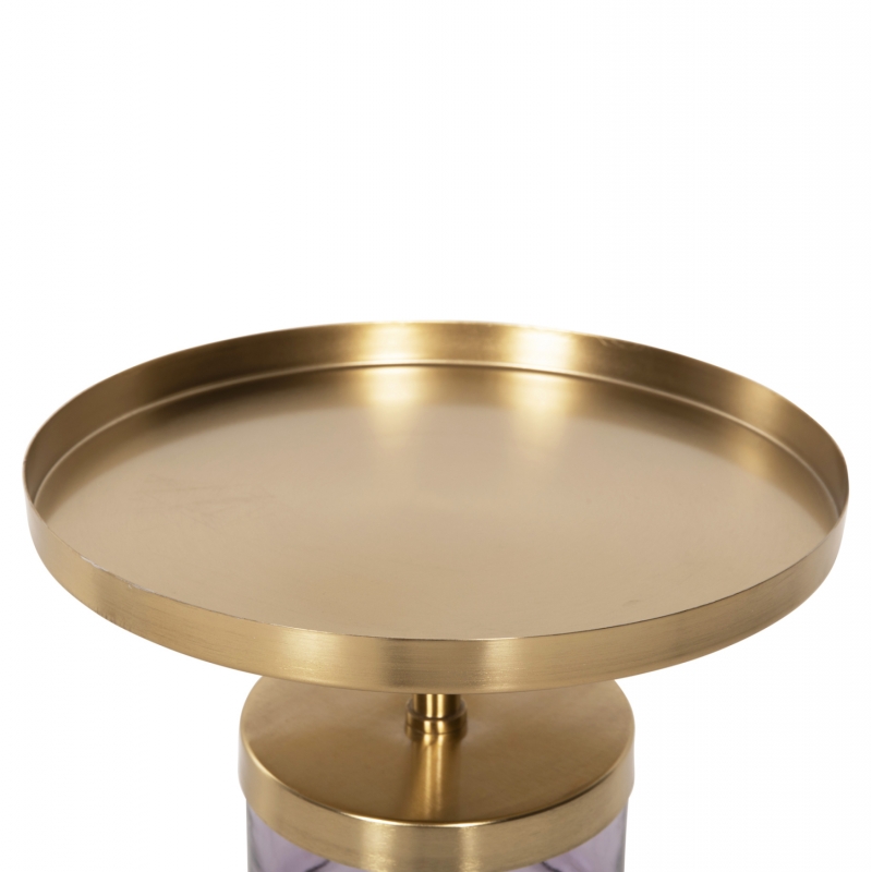ΒΟΗΘΗΤΙΚΟ ΤΡΑΠΕΖΑΚΙ HAILEY HM9729 ΜΩΒ ΓΥΑΛΙ-ΧΡΥΣΟ ΜΕΤΑΛΛΟ Φ39,5x45Υεκ ΒΟΗΘΗΤΙΚΟ ΤΡΑΠΕΖΑΚΙ HAILEY HM9729 ΜΩΒ ΓΥΑΛΙ-ΧΡΥΣΟ ΜΕΤΑΛΛΟ Φ39,5x45Υεκ