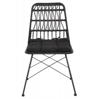 ΚΑΡΕΚΛΑ ΕΞ.ΧΩΡΟΥ ALLEGRA HM5453.12 ΜΕΤΑΛΛΟ-ΜΑΞΙΛΑΡΙ-WICKER ΜΑΥΡΟ 52x52x83,5Yεκ.