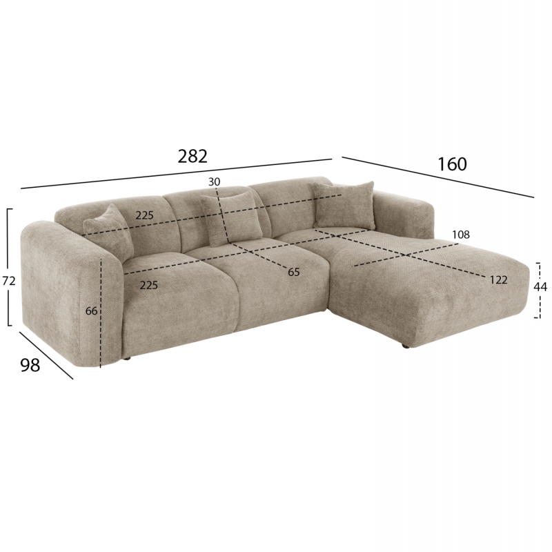 ΚΑΝΑΠΕΣ ΓΩΝΙΑ BRICKEN HM3275.01R ΜΠΕΖ ΥΦΑΣΜΑ 110-282x98-160x72Υεκ. ΚΑΝΑΠΕΣ ΓΩΝΙΑ BRICKEN HM3275.01R ΜΠΕΖ ΥΦΑΣΜΑ 110-282x98-160x72Υεκ.