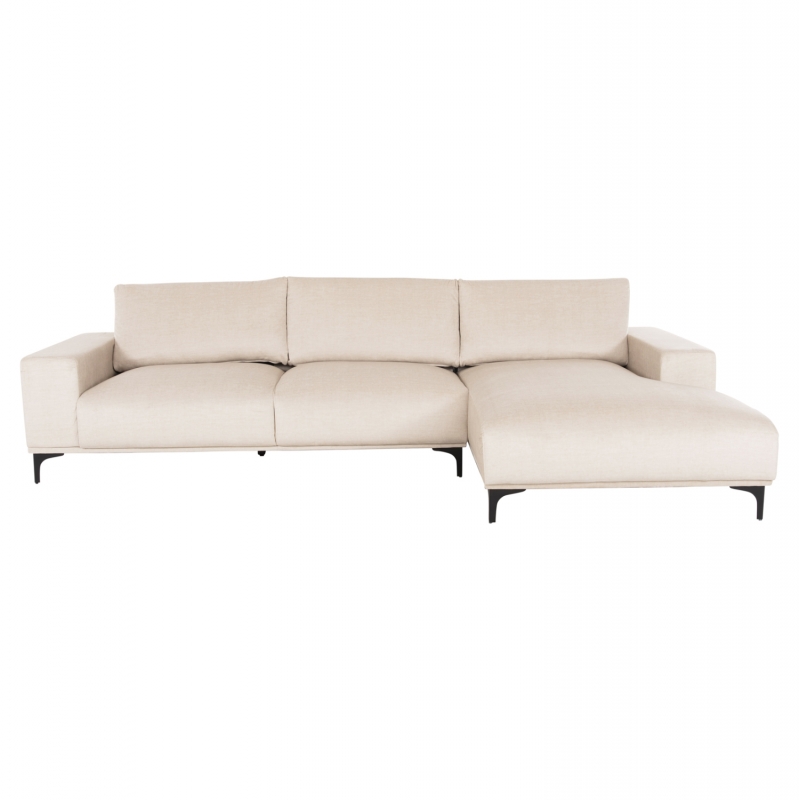 ΚΑΝΑΠΕΣ ΓΩΝΙΑ (ΔΕΞΙΑ) NOA HM3278.01R ΕΚΡΟΥ ΥΦΑΣΜΑ 288x90-157x67-80Υεκ.