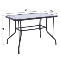 ΣΕΤ ΕΞ.ΧΩΡΟΥ 5ΤΜΧ MAG HM21033.01 ΤΡΑΠΕΖΙ ADAM & 4 ΠΤΥΣΣΟΜΕΝΕΣ ΚΑΡΕΚΛΕΣ ΓΚΡΙ
