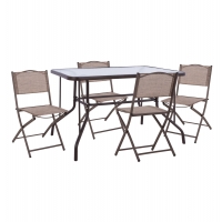 ΣΕΤ ΕΞ.ΧΩΡΟΥ 5ΤΜΧ MAG HM21033.02 ΤΡΑΠΕΖΙ ADAM & 4 ΠΤΥΣΣΟΜΕΝΕΣ ΚΑΡΕΚΛΕΣ-ΚΑΦΕ