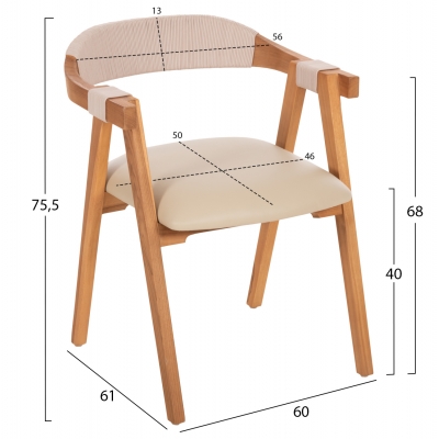 ΠΟΛΥΘΡΟΝΑ RIMINI HM9867.07 ΞΥΛΟ TEAK ΦΥΣΙΚΟ-ΜΠΕΖ ΣΧΟΙΝΙ & PU ΚΑΘΙΣΜΑ 60x61x75,5Υεκ. ΠΟΛΥΘΡΟΝΑ RIMINI HM9867.07 ΞΥΛΟ TEAK ΦΥΣΙΚΟ-ΜΠΕΖ ΣΧΟΙΝΙ & PU ΚΑΘΙΣΜΑ 60x61x75,5Υεκ.