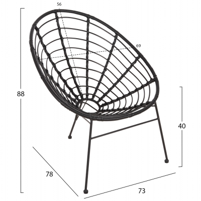 ΠΟΛΥΘΡΟΝΑ ΤΥΠΟΥ ΦΩΛΙΑ ΜΕΤΑΛΛΙΚΗ ALLEGRA HM5458.12 ΜΕ WICKER-ΜΑΥΡΟ 73x78x88Υεκ. ΠΟΛΥΘΡΟΝΑ ΤΥΠΟΥ ΦΩΛΙΑ ΜΕΤΑΛΛΙΚΗ ALLEGRA HM5458.12 ΜΕ WICKER-ΜΑΥΡΟ 73x78x88Υεκ.