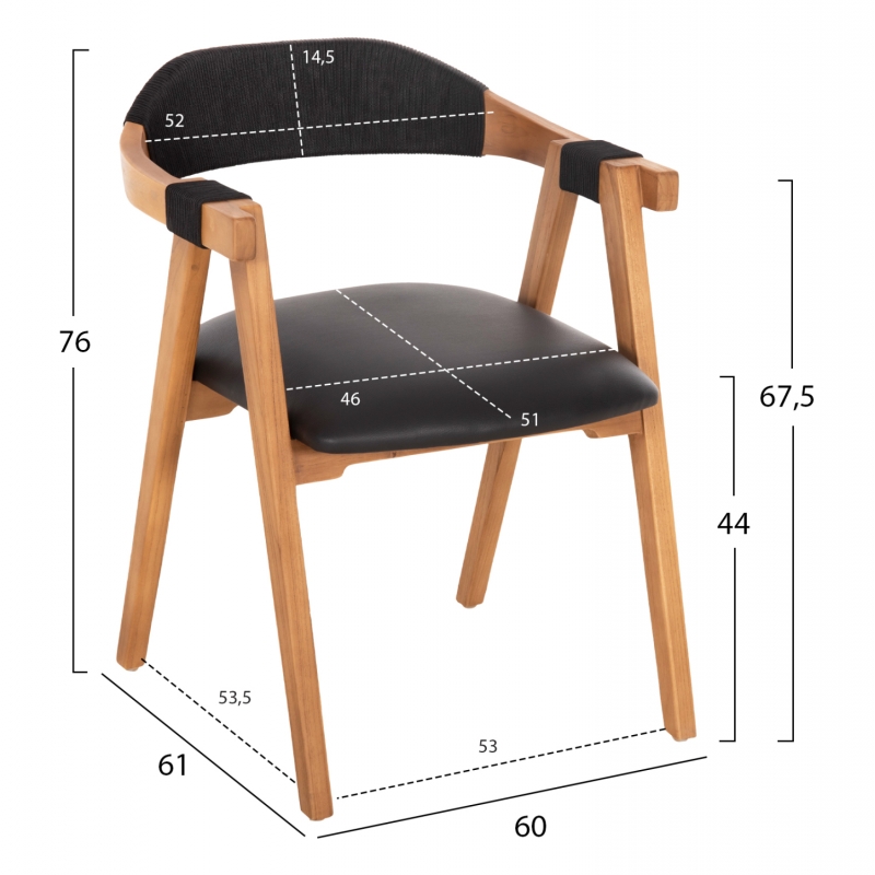 ΠΟΛΥΘΡΟΝΑ RIMINI HM9867.02 ΞΥΛΟ TEAK ΦΥΣΙΚΟ-ΜΑΥΡΟ ΣΧΟΙΝΙ & PU ΚΑΘΙΣΜΑ 60x61x76Υεκ. ΠΟΛΥΘΡΟΝΑ RIMINI HM9867.02 ΞΥΛΟ TEAK ΦΥΣΙΚΟ-ΜΑΥΡΟ ΣΧΟΙΝΙ & PU ΚΑΘΙΣΜΑ 60x61x76Υεκ.