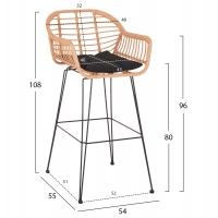 ΣΚΑΜΠΟ ΜΠΑΡ ΨΗΛΟ ALLEGRA HM5640.11 ΜΠΕΖ P.E. RATTAN-ΜΑΥΡΟ ΜΕΤΑΛΛΟ 54x55x108Υεκ. ΣΚΑΜΠΟ ΜΠΑΡ ΨΗΛΟ ALLEGRA HM5640.11 ΜΠΕΖ P.E. RATTAN-ΜΑΥΡΟ ΜΕΤΑΛΛΟ 54x55x108Υεκ.