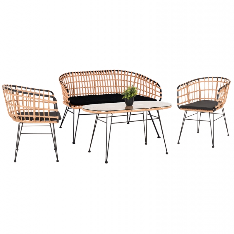 ΣΕΤ ΕΞΩΤ.ΧΩΡΟΥ 4ΤΜΧ ALLEGRA HM21051 ΣΥΝΘ.RATTAN ΜΠΕΖ-ΜΑΥΡΟ ΜΕΤΑΛΛΟ ΣΕΤ ΕΞΩΤ.ΧΩΡΟΥ 4ΤΜΧ ALLEGRA HM21051 ΣΥΝΘ.RATTAN ΜΠΕΖ-ΜΑΥΡΟ ΜΕΤΑΛΛΟ