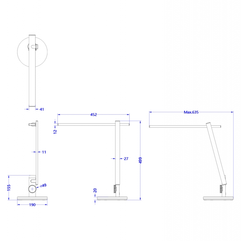 ΦΩΤΙΣΤΙΚΟ ΓΡΑΦΕΙΟΥ LED BLAIN PRO HM4445.07 ΓΚΡΙ ΜΕΤΑΛΛΙΚΟ ΧΡΩΜΑ Φ19x49,9Υεκ.