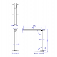 ΦΩΤΙΣΤΙΚΟ ΓΡΑΦΕΙΟΥ LED BLAIN PRO HM4448.07 ΓΚΡΙ ΧΡΩΜΑ ABS 17,3x12,5x39,9Υεκ.