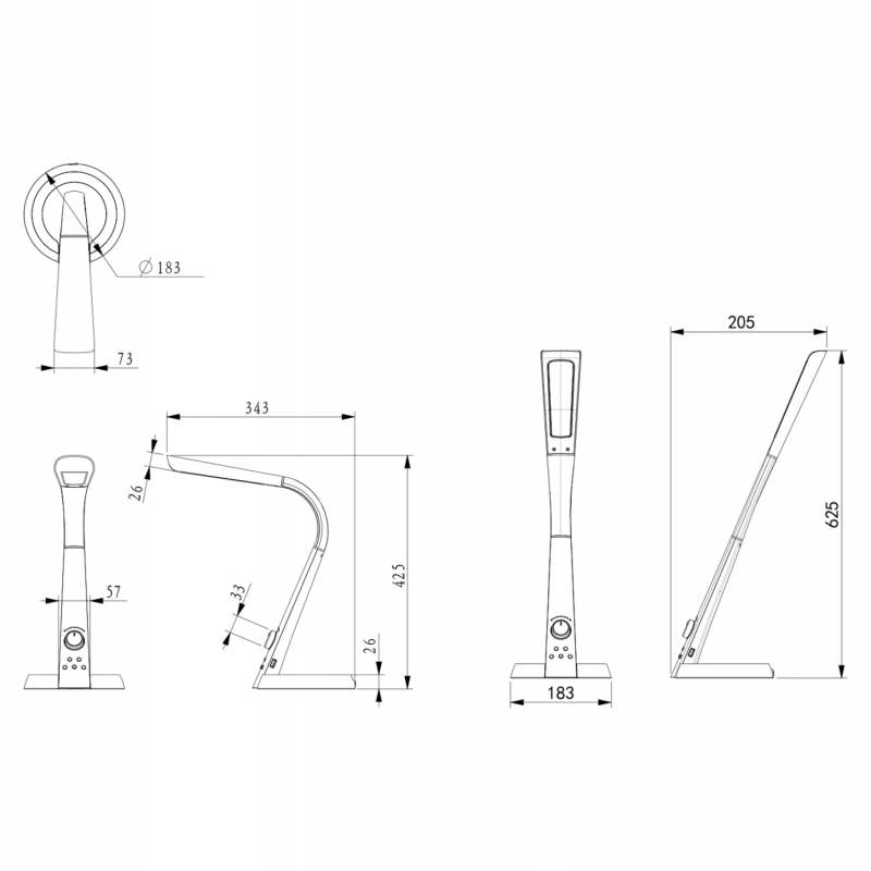 ΦΩΤΙΣΤΙΚΟ ΓΡΑΦΕΙΟΥ LED BLAIN PRO HM4451.09 ΧΡΥΣΟ-ΛΕΥΚΟ ΧΡΩΜΑ 34,3x18,3x42,5Υεκ.
