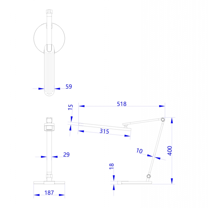 ΦΩΤΙΣΤΙΚΟ ΓΡΑΦΕΙΟΥ LED BLAIN PRO HM4454.02 ΜΑΥΡΗ ΒΑΣΗ ABS-ΓΚΡΙ ΑΛΟΥΜΙΝΙΟ 51,8x40Υεκ. ΦΩΤΙΣΤΙΚΟ ΓΡΑΦΕΙΟΥ LED BLAIN PRO HM4454.02 ΜΑΥΡΗ ΒΑΣΗ ABS-ΓΚΡΙ ΑΛΟΥΜΙΝΙΟ 51,8x40Υεκ.
