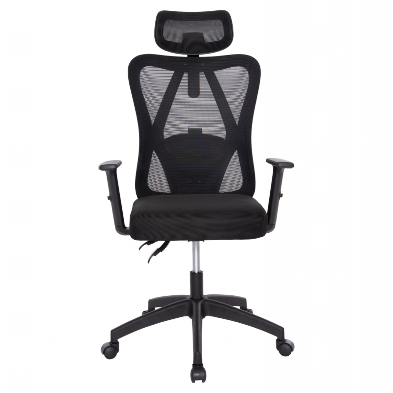 ΚΑΡΕΚΛΑ ΓΡΑΦΕΙΟΥ MEXER HM1195.01 ΜΑΥΡΟ MESH-PP ΒΑΣΗ 68x70x136Υεκ.