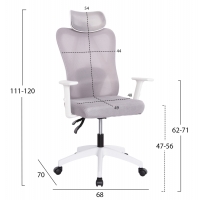 ΚΑΡΕΚΛΑ ΓΡΑΦΕΙΟΥ MEXER HM1195.02 ΓΚΡΙ MESH-PP ΒΑΣΗ-ΣΚΕΛΕΤΟΣ ΛΕΥΚΟΣ 68x70x136Υεκ. ΚΑΡΕΚΛΑ ΓΡΑΦΕΙΟΥ MEXER HM1195.02 ΓΚΡΙ MESH-PP ΒΑΣΗ-ΣΚΕΛΕΤΟΣ ΛΕΥΚΟΣ 68x70x136Υεκ.