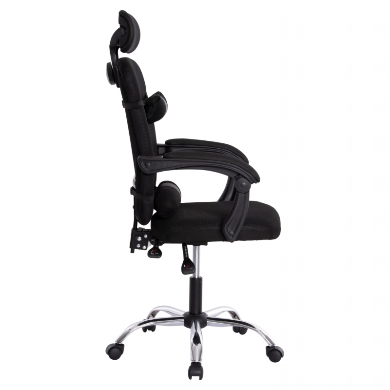 ΚΑΡΕΚΛΑ ΓΡΑΦΕΙΟΥ CRONER HM1196.01 ΜΑΥΡΟ MESH-ΜΕΤΑΛ.ΒΑΣΗ 58x99x120Υεκ.