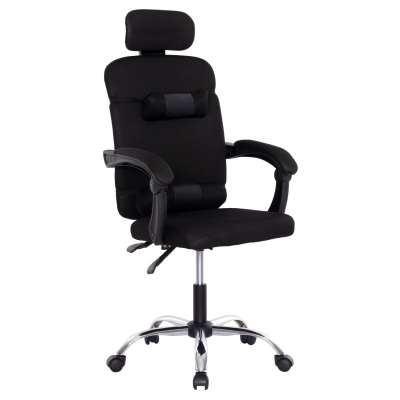 ΚΑΡΕΚΛΑ ΓΡΑΦΕΙΟΥ CRONER HM1196.01 ΜΑΥΡΟ MESH-ΜΕΤΑΛ.ΒΑΣΗ 58x99x120Υεκ.