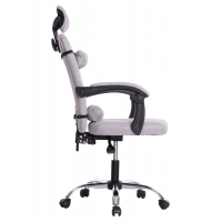 ΚΑΡΕΚΛΑ ΓΡΑΦΕΙΟΥ CRONER HM1196.02 ΓΚΡΙ MESH-ΜΕΤΑΛ.ΒΑΣΗ 58x67x124Υεκ.
