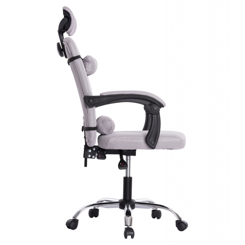 ΚΑΡΕΚΛΑ ΓΡΑΦΕΙΟΥ CRONER HM1196.02 ΓΚΡΙ MESH-ΜΕΤΑΛ.ΒΑΣΗ 58x67x124Υεκ.