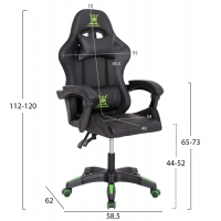 ΠΟΛΥΘΡΟΝΑ GAMING DARREN HM1203.03 ΜΑΥΡΟ-ΠΡΑΣΙΝΟ PVC 58.5x100x120Υεκ. ΠΟΛΥΘΡΟΝΑ GAMING DARREN HM1203.03 ΜΑΥΡΟ-ΠΡΑΣΙΝΟ PVC 58.5x100x120Υεκ.