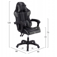 ΠΟΛΥΘΡΟΝΑ GAMING DARREN HM1203.10 ΜΑΥΡΟ-ΓΚΡΙ PVC 60x60x120Υεκ. ΠΟΛΥΘΡΟΝΑ GAMING DARREN HM1203.10 ΜΑΥΡΟ-ΓΚΡΙ PVC 60x60x120Υεκ.