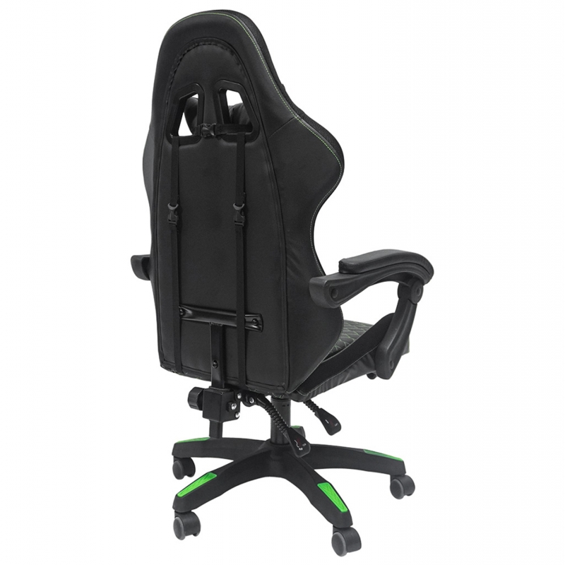 ΠΟΛΥΘΡΟΝΑ GAMING LOOT HM1204 ΜΑΥΡΟ-ΠΡΑΣΙΝΟ PVC 60x60x120Υεκ.