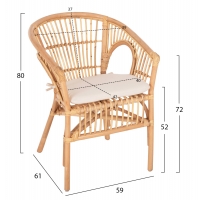 ΠΟΛΥΘΡΟΝΑ DAMPAR HM9929.04 RATTAN ΣΕ ΦΥΣΙΚΟ-ΛΕΥΚΟ ΜΑΞΙΛΑΡΙ 59x61x80Υεκ. ΠΟΛΥΘΡΟΝΑ DAMPAR HM9929.04 RATTAN ΣΕ ΦΥΣΙΚΟ-ΛΕΥΚΟ ΜΑΞΙΛΑΡΙ 59x61x80Υεκ.