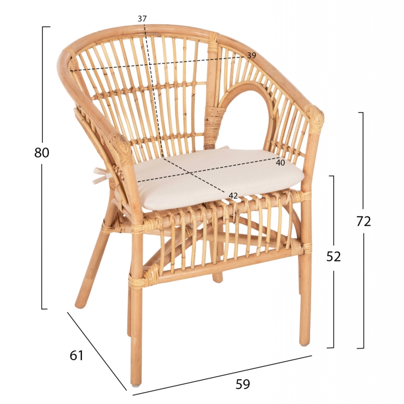 ΠΟΛΥΘΡΟΝΑ DAMPAR HM9929.04 RATTAN ΣΕ ΦΥΣΙΚΟ-ΛΕΥΚΟ ΜΑΞΙΛΑΡΙ 59x61x80Υεκ. ΠΟΛΥΘΡΟΝΑ DAMPAR HM9929.04 RATTAN ΣΕ ΦΥΣΙΚΟ-ΛΕΥΚΟ ΜΑΞΙΛΑΡΙ 59x61x80Υεκ.