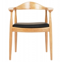 ΠΟΛΥΘΡΟΝΑ ΤΡΑΠΕΖΑΡΙΑΣ ADOR HM9948.01 RUBBERWOOD ΣΕ ΟΑΚ ΚΑΙ ΜΑΥΡΟ PU 62x54x76,5Υεκ