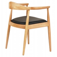 ΠΟΛΥΘΡΟΝΑ ΤΡΑΠΕΖΑΡΙΑΣ ADOR HM9948.01 RUBBERWOOD ΣΕ ΟΑΚ ΚΑΙ ΜΑΥΡΟ PU 62x54x76,5Υεκ