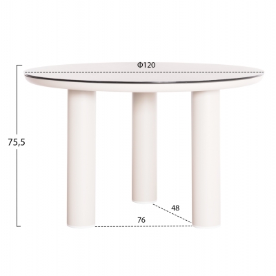 ΤΡΑΠΕΖΙ ΑΛΟΥΜΙΝΙΟΥ DOSUN HM6201.02 ΚΡΕΜ ΣΚΕΛΕΤΟΣ-3D PRINT ΓΥΑΛΙ-ΚΕΡΑΜΙΚΟ LOOK Φ120εκ ΤΡΑΠΕΖΙ ΑΛΟΥΜΙΝΙΟΥ DOSUN HM6201.02 ΚΡΕΜ ΣΚΕΛΕΤΟΣ-3D PRINT ΓΥΑΛΙ-ΚΕΡΑΜΙΚΟ LOOK Φ120εκ