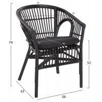 ΠΟΛΥΘΡΟΝΑ DAMPAR HM9929.03 RATTAN & ΜΑΞΙΛΑΡΙ ΣΕ ΜΑΥΡΟ 58x63x79Υεκ. ΠΟΛΥΘΡΟΝΑ DAMPAR HM9929.03 RATTAN & ΜΑΞΙΛΑΡΙ ΣΕ ΜΑΥΡΟ 58x63x79Υεκ.