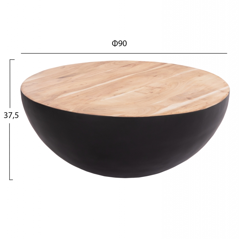 ΔΙΑΚΟΣΜΗΤΙΚΟ ΤΡΑΠΕΖΙ ΣΑΛΟΝΙΟΥ BOWL Φ90X37,5Yεκ. ΜΑΥΡΟ ΜΕ ΞΥΛΟ ΑΚΑΚΙΑΣ HM8717.21 ΔΙΑΚΟΣΜΗΤΙΚΟ ΤΡΑΠΕΖΙ ΣΑΛΟΝΙΟΥ BOWL Φ90X37,5Yεκ. ΜΑΥΡΟ ΜΕ ΞΥΛΟ ΑΚΑΚΙΑΣ HM8717.21