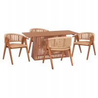 ΣΕΤ ΤΡΑΠΕΖΑΡΙΑΣ 5ΤΜΧ BRANN HM21078.03 ΟΡΘΟΓΩΝΙΟ ΤΡΑΠΕΖΙ & 4 ΚΑΡΕΚΛΕΣ ΣΕΤ ΤΡΑΠΕΖΑΡΙΑΣ 5ΤΜΧ BRANN HM21078.03 ΟΡΘΟΓΩΝΙΟ ΤΡΑΠΕΖΙ & 4 ΚΑΡΕΚΛΕΣ