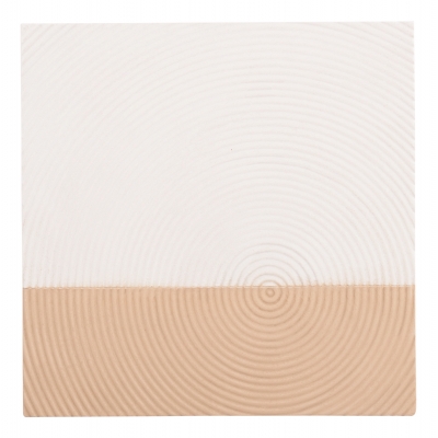 ΠΙΝΑΚΑΣ ΤΕΤΡΑΓΩΝΟΣ ΣΕΙΡΑ SANTORINI HM4519 MDF ΣΕ ΥΠΟΛΕΥΚΟ-ΚΑΦΕ ΧΡΩΜΑ 80x4(πάχος)x80Υεκ.