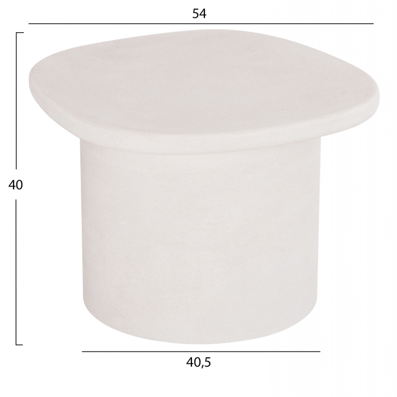 ΤΡΑΠΕΖΙ ΣΑΛΟΝΙΟΥ ΟΒΑΛ ΣΕΙΡΑ SANTORINI HM18054 MDF ΣΕ ΥΠΟΛΕΥΚΟ ΧΡΩΜΑ 54x54,5x40Υεκ