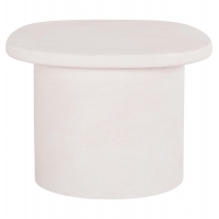 ΤΡΑΠΕΖΙ ΣΑΛΟΝΙΟΥ ΟΒΑΛ ΣΕΙΡΑ SANTORINI HM18054 MDF ΣΕ ΥΠΟΛΕΥΚΟ ΧΡΩΜΑ 54x54,5x40Υεκ
