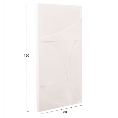 ΠΙΝΑΚΑΣ ΣΕΙΡΑ SANTORINI HM4506 MDF ΣΕ ΥΠΟΛΕΥΚΟ ΧΡΩΜΑ 80x4(πάχος)x120Υεκ.