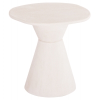 ΤΡΑΠΕΖΙ ΤΡΑΠΕΖΑΡΙΑΣ ΣΤΡΟΓΓΥΛΟ ΣΕΙΡΑ SANTORINI HM18055 MDF ΥΠΟΛΕΥΚΟ ΧΡΩΜΑ Φ77x76Υεκ.