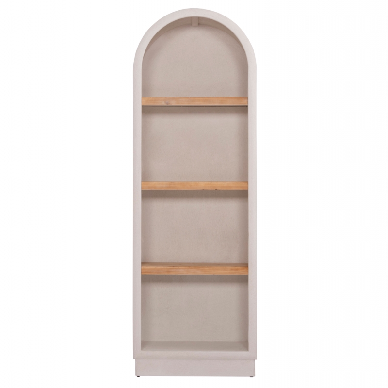 ΡΑΦΙΕΡΑ ΣΕΙΡΑ SANTORINI HM18045 MDF ΥΠΟΛΕΥΚΟ-ΡΑΦΙΑ ΞΥΛΟ ΕΛΑΤΟΥ ΦΥΣΙΚΟ 60x38,5x179Υεκ.