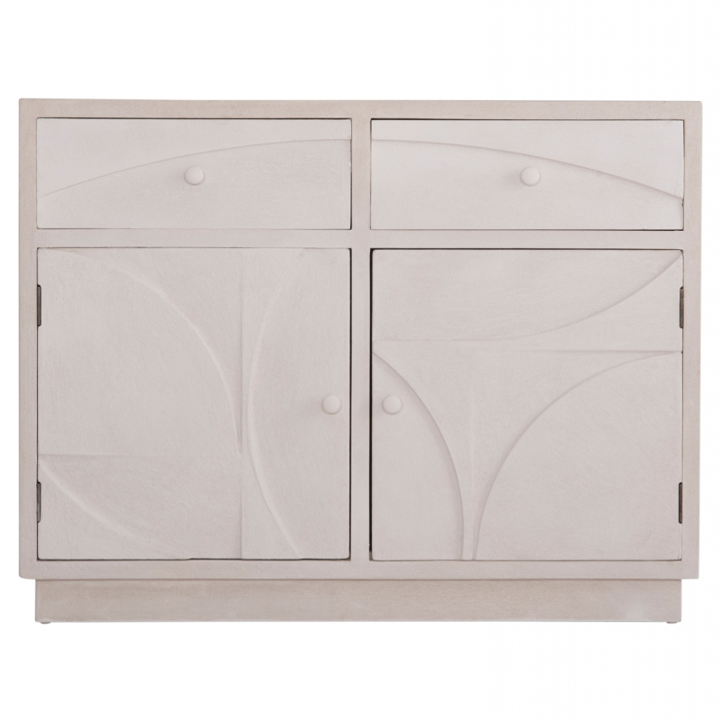 ΜΠΟΥΦΕΣ ΣΕΙΡΑ SANTORINI HM18046 MDF ΣΕ ΥΠΟΛΕΥΚΟ ΧΡΩΜΑ-2 ΣΥΡΤΑΡΙΑ & 2 ΠΟΡΤΕΣ 107x38x82,5Υεκ.